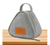 Generico Insulation Bag - Kitchen Lunch Tote, Lightweight Triangular Picnic Bags, Portable Thermal Food Storage, Outdoor Dining Category, Small Grey Handled Pouch For Office School Work Travel