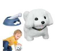 Generico Interactive Kids Robot Dog Toy with Shoulder Bag, Electronic Walking and Barking Plush Puppy, Fun Stuffed Animal for, Engaging Pet Companion for Girls and Boys, for Early Play