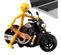 Generico Interactive Motorcycle Action Figures, Funny Educational Toy Set, 6x3inch Mini Figures with Movable Parts, Material, Boys Action Figure with Play Features, Kids Gift for Classroom Home