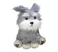 Generico Interactive Plush Schnauzer Dog Toy, Cute Stuffed Animal Sleeping Companion For Kids Teens Adults Boys Girls Men, Soft Cuddly Puppy Doll, Home Or Travel, 9.84 In