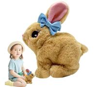 Generico Interactive Plush Toy, Cute Realistic Stuffed Bunny, Electronic Pet Rabbit, Wiggling Ears, Hopping, Twitching Mouth, Plush Figure for Playtime and Emotional Comfort