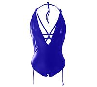Generico Intimo Sexy Donna Lingerie Sexy Hard Baby Doll Intimo Donna Lingerie per Le Donne più Sizr in Pelle Body Ritaglio con Scollo A V Siamesi con Perizoma Set S 5XL Completini Sexydonna Hot Set