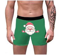 Generico Intimo Uomo Natale Elasticizzato- Boxer Uomo Divertenti Creativa con Simpatica Stampa Intimo Traspirante E Morbido Biancheria Intima Funky Confortevole da Indossare Tutti I Giorni