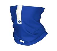 Generico Inverno caldo all'aperto, bandiera personalizzata del Quebec Fleur De Lys fascia invernale scaldacollo uomo donna sci ciclismo tubo sciarpa giglio fiore viso bandana ghetta