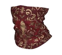 Generico Inverno caldo all'aperto, personalizzato di lusso fiore di giglio Fleur-de-Lys collo ghetta uomo donna antivento inverno fleur de lis bandana sciarpa per sci