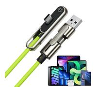 Generico Invisible Charger, 240W Double Head Sideways Foldable Fast Charging Cord, 2 in 1 Invisible Charger Stand, for Travel, Camping, Hiking, Smartphones, Tablets, Electronics, Office