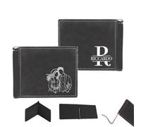 Generico ''Io e te'' Portafoglio da Uomo Personalizzato con Nome in Pelle Sintetica Nera Idea regalo Festa del papà Papà Babbo Compleanno Amore Regalo Fidanzato Fratello Compleanno