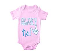 Generico IO TIFO NAPOLI TIE' Body Bimba Bimbo Personalizzato Idea Regalo 2023 Figli Compleanno Nascita Neonato Tutina Tifosi Napoletani Napoli Campione D'Italia Scudetto Azzurri 1926