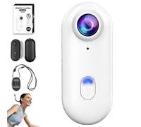 Generico IonicSwift Riding Camera - Hands-Free POV Cam for Equestrians, Ionic Swift Video Camera Clip On, HD 1080p/4k RideView - Thumb Cameras Necklace with 360° Rotation Spring Clip (White,1080P)