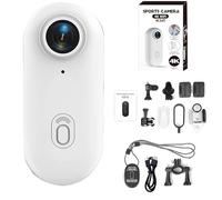 Generico Ionicswift Riding Camera, POV Chest Trail Thumb, Hands-Free POV Camera for Equestrians, 4K Ultra-HD Video Shooting, for Cycling, Travel, Diving, and Outdoor Adventures (White4K)