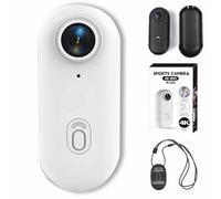 Generico IonicSwift Riding Camera, Rideview Hands-Free Pov Camera, Mini Sports Action Cam with Magnetic Clip and Bracket, 4K/170° Ultra-Wide Angle, for Cycling,Diving,Equestrian (White1080P)
