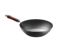 Generico Iron Frying Pan - Deep | Hand-Forged Pure Iron Pan | Thick Non-Stick Uncoated Irôn Pans Suitable for Home Chefs Restaurant Cooks Camping Home Kitchens Restaurant Cooking