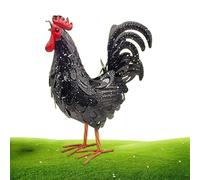 Generico Iron Rooster Garden Statue, Chicken Yard Art Figurine, Farmhouse Lawn Ornament, Standing Animal Sculpture, Backyard Patio Decor, Rustic Home Decoration