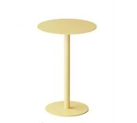 Generico Iron Round Small Table, Sofa Side Table, Wall-mounted Small Desk, Suitable For Bedroom, Study, Living Room, Balcony, Tea Room(Yellow,Height 50cm/19.7")