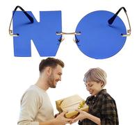 Generico Irregular Rimless Sunglasses - Letter NO Sunglasses | Rimless Irregular Metal Frame Party Sunglassess | Lightweight Anti-UV Funny Alphabet Eyewear For Men & Women