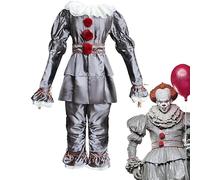 Generico It Horror Clown Costume - Fary Movie Cosplay Suit, Creepy Circus Clown Outfit | Set Costume Per Artisti Malvagi Di Halloween, Classico Personaggio Dress Per Per Adulti Evento Notturno Di Cos