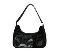 Generico Ita Bag Borsa Tracolla, Borsa Da Donna In Stile Y2K Con Finestra Trasparente, È Possibile Esporre I Distintivi, La Scelta Perfetta Per Gli Amanti Degli Anime. (Nero)