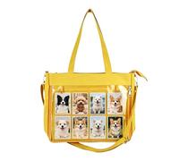 Generico Ita Tote Bag - Display Window Handbag Transparent Organizer Satchel Large Capacity Carrier | Fashion Photo Shoulder Bag for Women Girls Teens Adults Outdoor Traveling Shopping Leisure