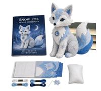 Generico IY Patchworkes Animal Kit, Arctic Winter Theme Patchworkes Kits - 3D Felt Animal Sewing Kit for Beginners Adults Youth