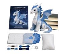 Generico IY Patchworkes Animal Kit, Arctic Winter Theme Patchworkes Kits - 3D Felt Animal Sewing Kit for Beginners Adults Youth