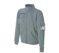 Generico James Ross Collections-Felpa Collo a Lupetto ITALY con Tasche e Porta Badge sul Braccio a Zip Intera,GREY-XXL
