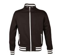 Generico James Ross Collections-Felpa da Uomo ARIZONA MAN in Cotone Poliestere con Collo a Lupetto e Chiusura a Mezza Zip,BLACK-S