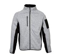 Generico James Ross Collections-Felpa da Uomo MONVISO MAN in Tessuto Knitted Fleece con Inserti Elasticizzati e Chiusura a Zip Intera,LIGHT GREY-S