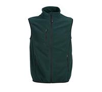 Generico James Ross Collections-Gilet da Uomo PRAGA in 100% Poliestere Elasticizzato Multitasche con Micropile Antipilling,DARK GREEN-M