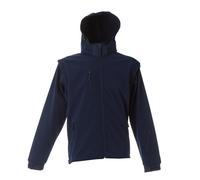 Generico James Ross Collections-Giubbotto BRUNICO Softshell con Cappuccio da Uomo Impermeabile Elasticizzato,NAVY-L