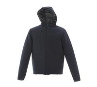 Generico James Ross Collections-Giubbotto da Uomo WIEN in Softshell Impermeabile Traspirabile Multitasche con Cappuccio Imbottito,NAVY-XL