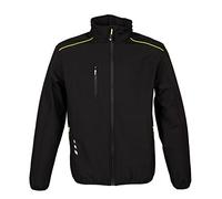 Generico James Ross Collections-Giubbotto Unisex SION in Softshell Impermeabile Traspirabile Cappuccio Estraibile e Chiusura Zip Intera,BLACK-XXXL