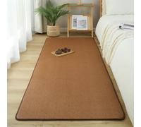 Generico Japanese Floor Mattress Natural Rattan Area Rug with Soft Cushion Layer, Non-Slip Base & Cool Touch, Breathable Home Decor Woven Tatami Mat(Caramel,0.5 * 1.2m/20 * 47in)