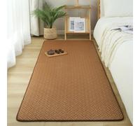 Generico Japanese Floor Mattress Natural Rattan Area Rug with Soft Cushion Layer, Non-Slip Base & Cool Touch, Breathable Home Decor Woven Tatami Mat(Hazel,0.6 * 1.6m/24 * 63in)