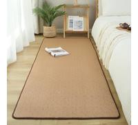 Generico Japanese Floor Mattress Natural Rattan Area Rug with Soft Cushion Layer, Non-Slip Base & Cool Touch, Breathable Home Decor Woven Tatami Mat(Brown,1.5 * 2m/59 * 79in)