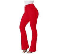 generico Jeans Donna Skinny, Jeans Elasticizzati Donna Curvy Casual con Controllo Pancia Skinny Yoga Pants Alta Elasticità Morbido Pantaloni Fitness a Campana Jeans Strappati Donna per Ogni Stagione