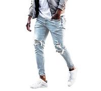 Generico Jeans Skinny Uomo Slim Fit Super Elasticizzati Denim Pantaloni Casual Jean Pantaloni Jeans da Lavoro Uomo Jeans Denim Tears