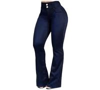 generico Jeans Slim Fit, Jeans da Donna Elasticizzati Casual con Controllo Pancia Skinny Yoga Pants Alta Elasticità Morbido Pantaloni Fitness a Campana Jeans da Donna Strappati per Ogni Occasione