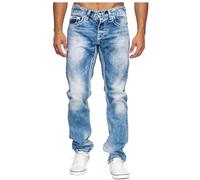 Generico Jeans Uomo Cargo Regular Pantaloni da Uomo in Denim Elasticizzati per Un Casual e Moderno con Massima comodità (Light Blue, XXL)