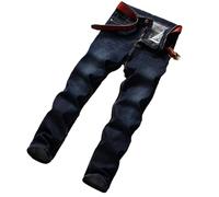 Generico Jeans Uomo Pantaloni Uomo Jeans Uomo Slim Fit Basic e Comodo Straight Leg con Stretch, Denim Business Casual per Ufficio e Incontri Formale-Informale
