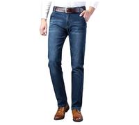 Generico Jeans Uomo Tasche Laterali Jeans da Uomo Slim Fit Elasticizzati con Taglio Dritto e vestibilità Confortevole per Un Casual Moderno e di Tendenza (Blue, S)