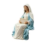 Generico Jesus Figurines Modern Aesthetic Resin Decor, Mary Statue Tiny Religious Figures for Home Living Room Bedroom Office, Spiritual Desk Table Shelf Ornament for Church Apartment Car