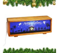 Generico Jesus Night Light - LED Decorative Lamp | Christmas Wooden Night Light - Tabletop, Mantle, Church, Farmhouse, Bedside Table, Living Room, Bedroom, Party