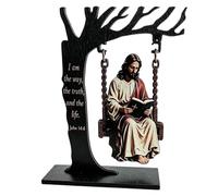 Generico Jesus Statue, 2D Flat Christian Swing Religious Bookshelf Figurine | Religious Statues For Party Yard Family Home Catholic Desk Room Study Bookshelf