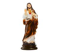 Generico Jesus Statue, 8.2 Inch Table Decor, Resin Christian Statue, Detailed and Strong Design, Perfect Compact Ideal for Prayer Room, Display, Ceremony, Church, Indoor, Bedroom, Bookshelf