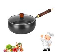 Generico Jinswhdre Cast Iron Skillet, 9.5/11in Uncoated Pure Iron Skillet With Lid, Japanese Irons Pan, Cast Irons Braiser, for Culinary Styles For Kitchen (9.44 in)