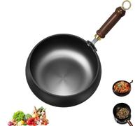 Generico Jinswhdre Cast Iron Skillet, Suntuup Japanese Iron Pan, Hand-Forged Non-Coated Frying Pan for Gas, High Purity Frying Pans for Cooking (no Lid,9.4in/24cm)