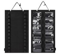 Generico Jiu Jitsu Belt Holder, Martial Art Wall Rack, Non-Woven Fabric, Felt Display Organizer, Space-Saving Design, Easy Mount System, for den Bedroom Door Training Room Use, 24.61x13.58 Inches
