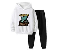 Generico Jogger Tuta Autunno Inverno Bambini Casual Pullover Felpa Set Di Felpe Per Ragazzo E Bambine A Maniche Lunghe Solid Color Cotone Completo Sportswear Multi 3-15 Anni