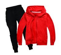 Generico Jogger Tuta Autunno Inverno Bambini Completo T Shirt Pantalone Da Calcio Ragazzo Jogging Ragazzi Set Con Tasche Ragazze Abbigliamento Di Felpe 3-15 Anni