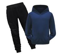 Generico Jogger Tuta Autunno Inverno Bambini Completo T Shirt Pantalone Ragazzi Felpa E Pantaloni da Jogging Top Kids 2 Pezzi Unisex Modelli Set di Abbigliamento per Ragazzo Tute Sportive 2-14 Anni